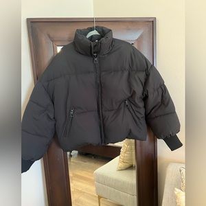 Black puffer coat large